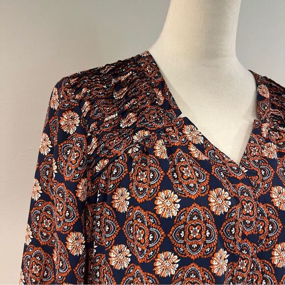 DR2 Floral Long Sleeve mini Dress bohemian style size large - Picture 3 of 15